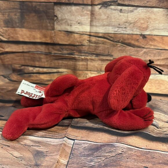 Vintage Clifford The Big Red Dog Plush Bean Bag Toy Scholastic Side Kicks 1997 - Picture 5 of 9